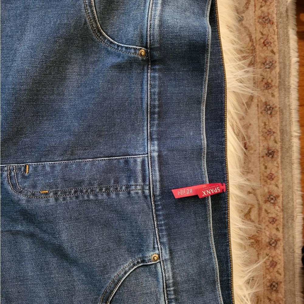 SPANX Dark Blue Denim Ankle Length Skinny Jeans